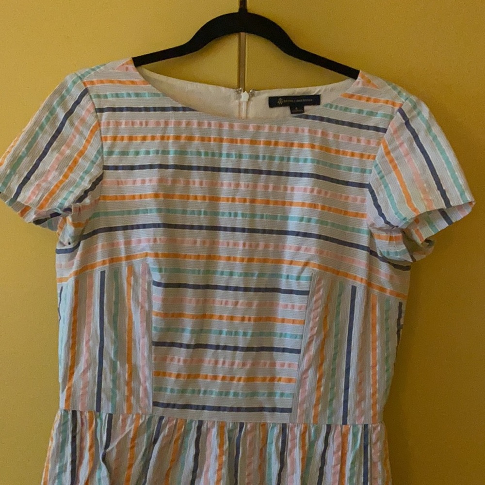 Brooks Brothers Short Sleeve Stripped Dress